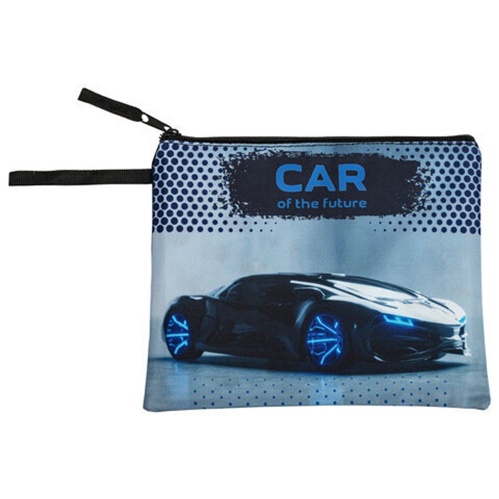 Папка для тетрадей BRAUBERG А5, 1 отделение, полиэстер, на молнии, с ручкой, "Future", 270975