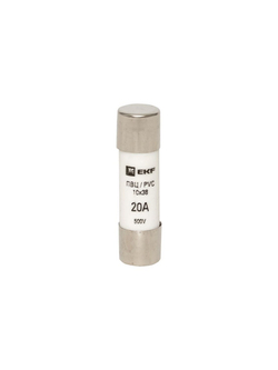 Вставка плавкая цилиндрическая ПВЦ 10х38 20А EKF pvc-10x38-20