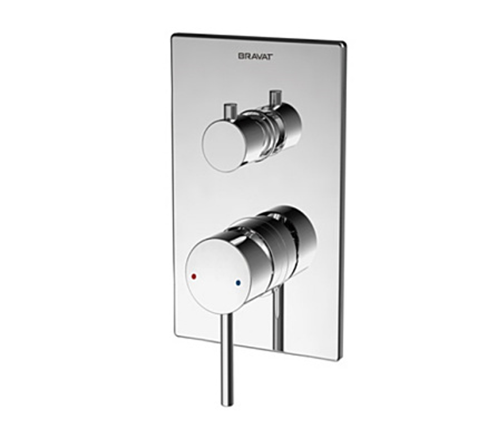 Смеситель встраиваемый в стену Bravat Arc (2-функц)