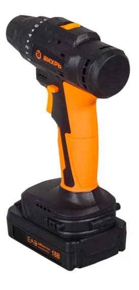 Аккумуляторная дрель-шуруповерт "ВИХРЬ" ДА-18Л-2К/Б