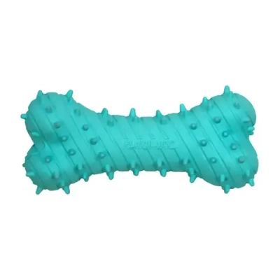 Playology puppy teething bone дентальная хрустящая жевательная косточка для щенков с ароматом арахиса, голубой