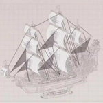 Деревянный конструктор Корабль Барк "Морской конек" MCB02 (ROKR)