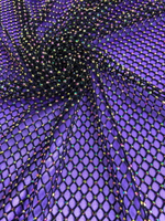 Сетка плетеная, черная стразы AB