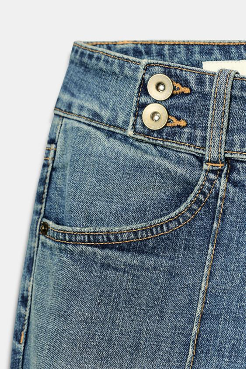 ZARA ДЖИНСЫ TRF BOOTCUT С НИЗКОЙ ПОСАДКОЙ, СИНИЙ