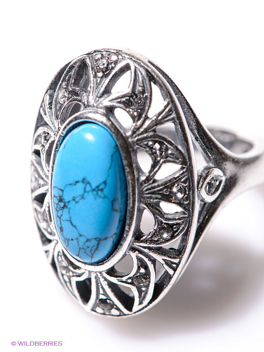 "Урал" кольцо в серебряном покрытии из коллекции "Самоцветы" от Jenavi