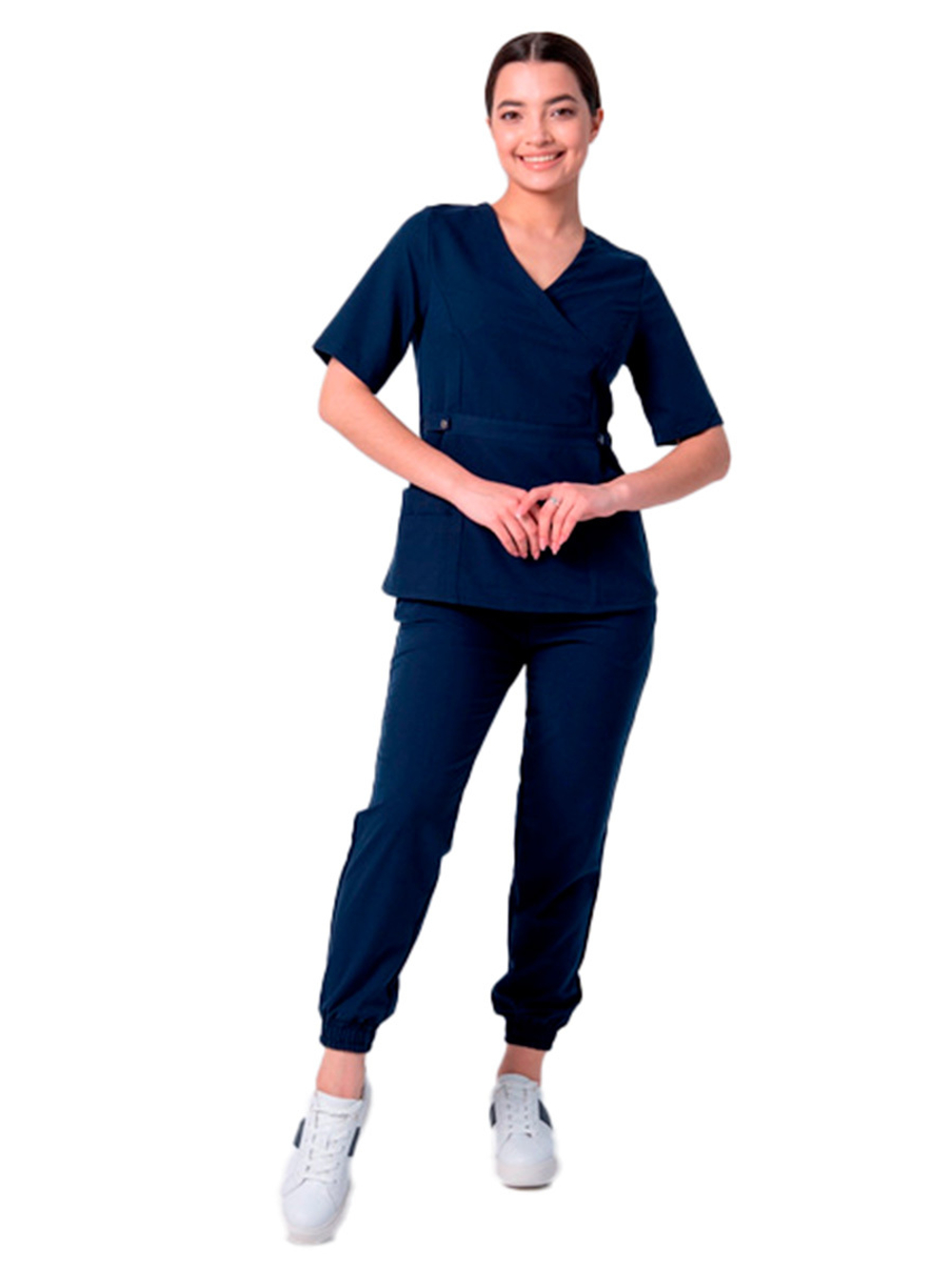 Джоггеры медицинские женские Mariita MA761 укороченные зауженного кроя, синий, 54