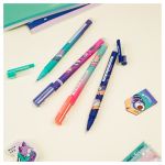 Ручка гелевая стираемая MESHU "Catbox" синяя, 0,5мм, корпус ассорти, софт-тач, 1шт