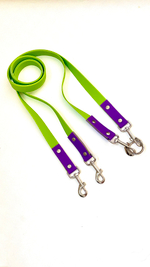 Поводок из биотана 25 мм, длина 5 м, салатовый и фиолетовый