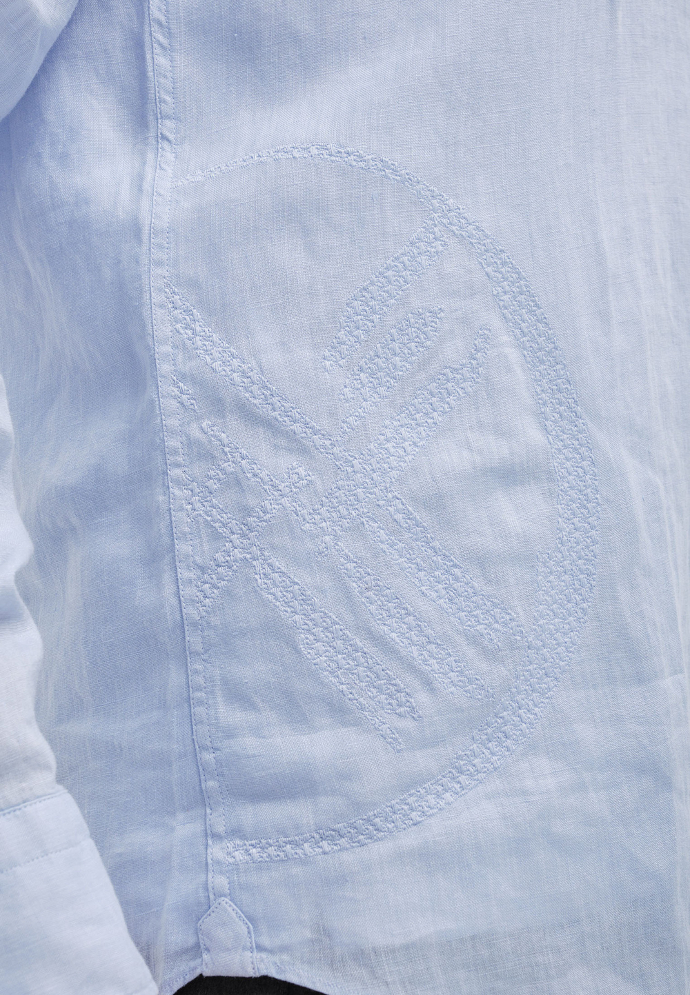 Рубашка мужская лен SHANYRAQ LIGHT BLUE