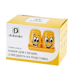Набор для специй солонка/ перечница " " 11*6*8,5см. (на керамической подставке) (керамика)