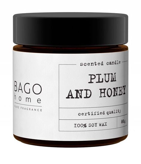 Слива и мед, ароматическая свеча, Bago home