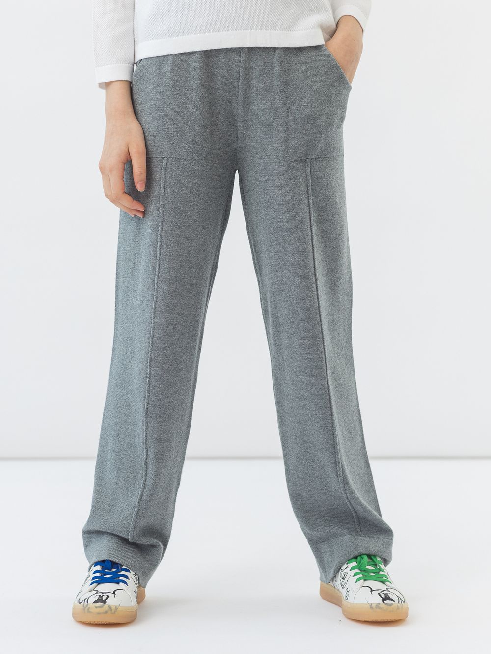 Брюки для девочки  арт. AT691-1 серый