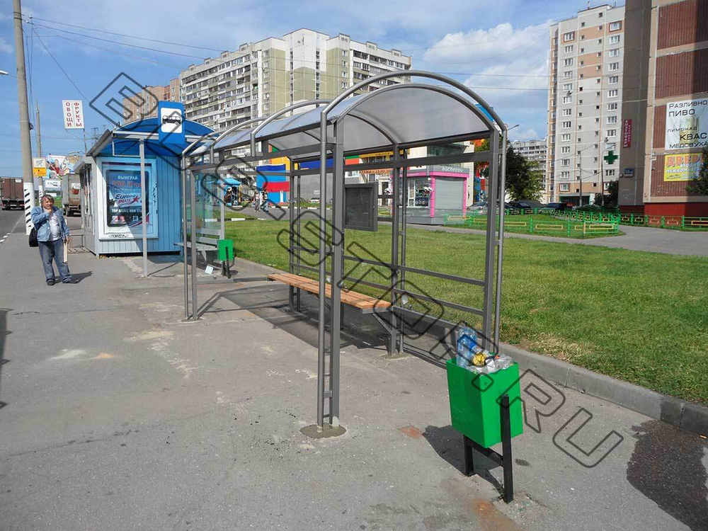 Городская остановка из каленого стекла