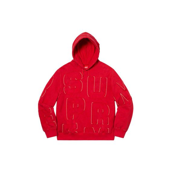 Supreme SS20 Week 6 Cutout Letters Hooded Sweatshirt