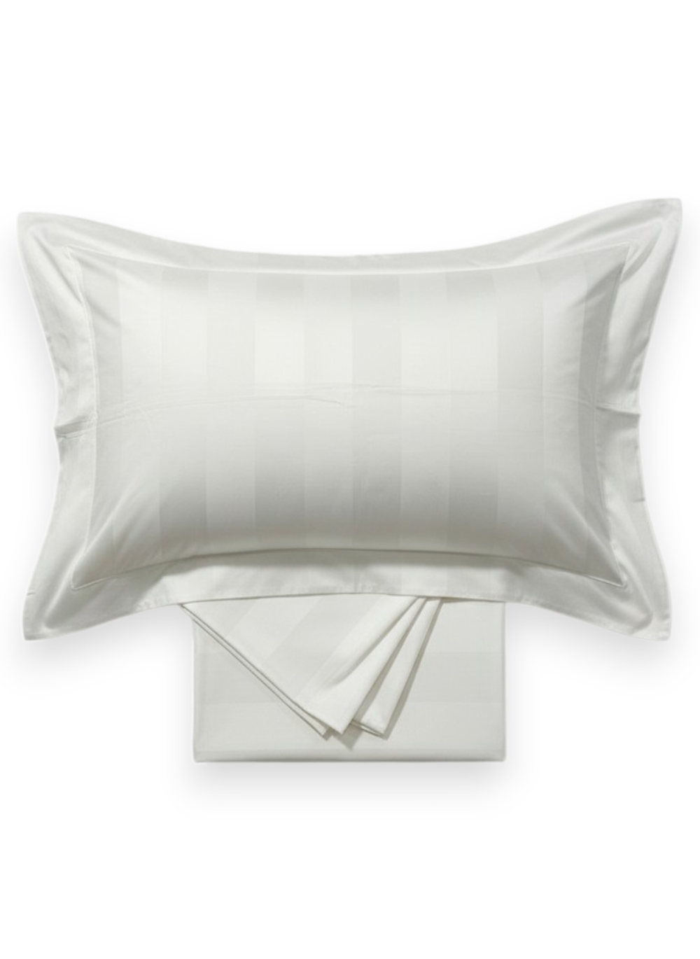 Постельное белье из страйп-сатина Ritz | White