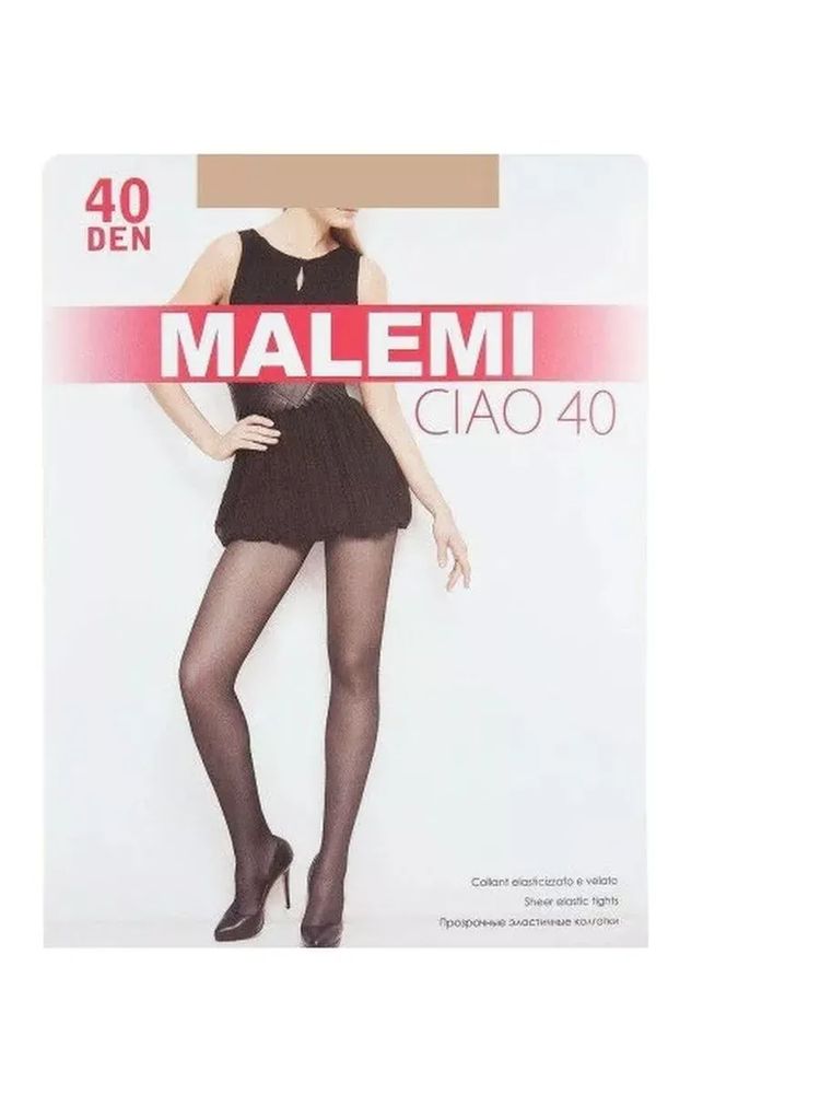 Malemi Ciao колготки класс. с шортиками 40 den melon р.2 (S)