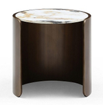 Стол журнальный ET3095CL (D45) белая керамика /бронзовый