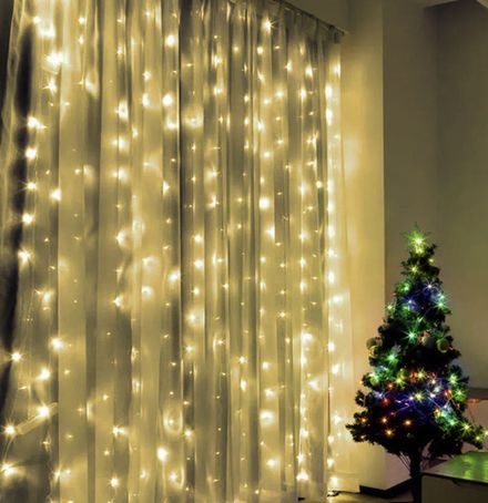 Гирлянда-штора 200LED 3м*2м, Теплый свет (1/1)
