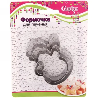 Форма для выпечки печенья 3шт «Снеговик»