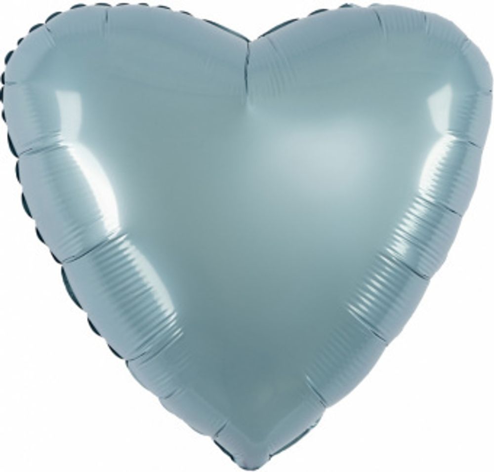 Agura Шар-сердце 36"/91 см, фольга, голубой утренний туман, бохо (БГ-150)