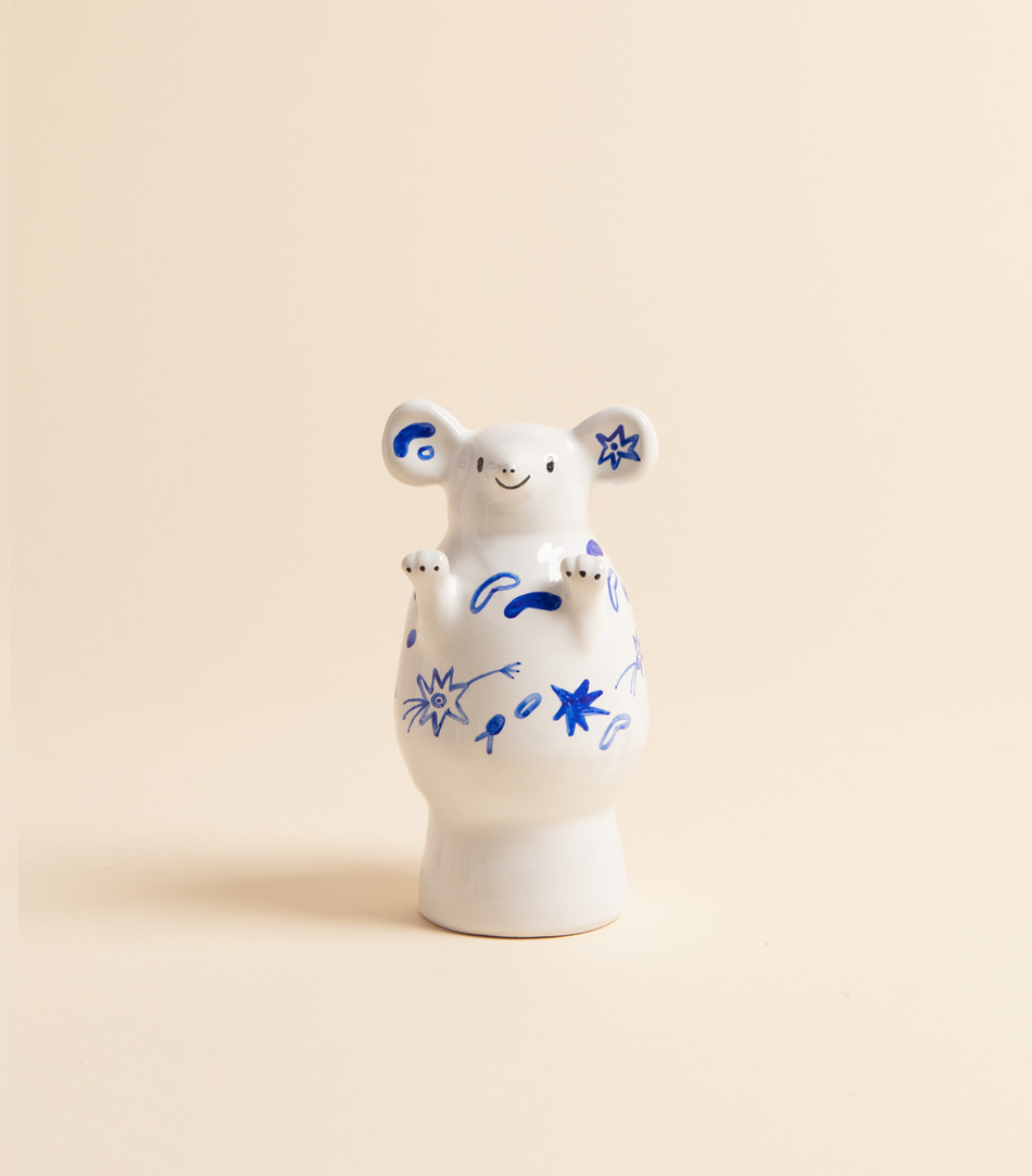 Скульптура — Мышка мика, бело-синий | vaya.for.fun