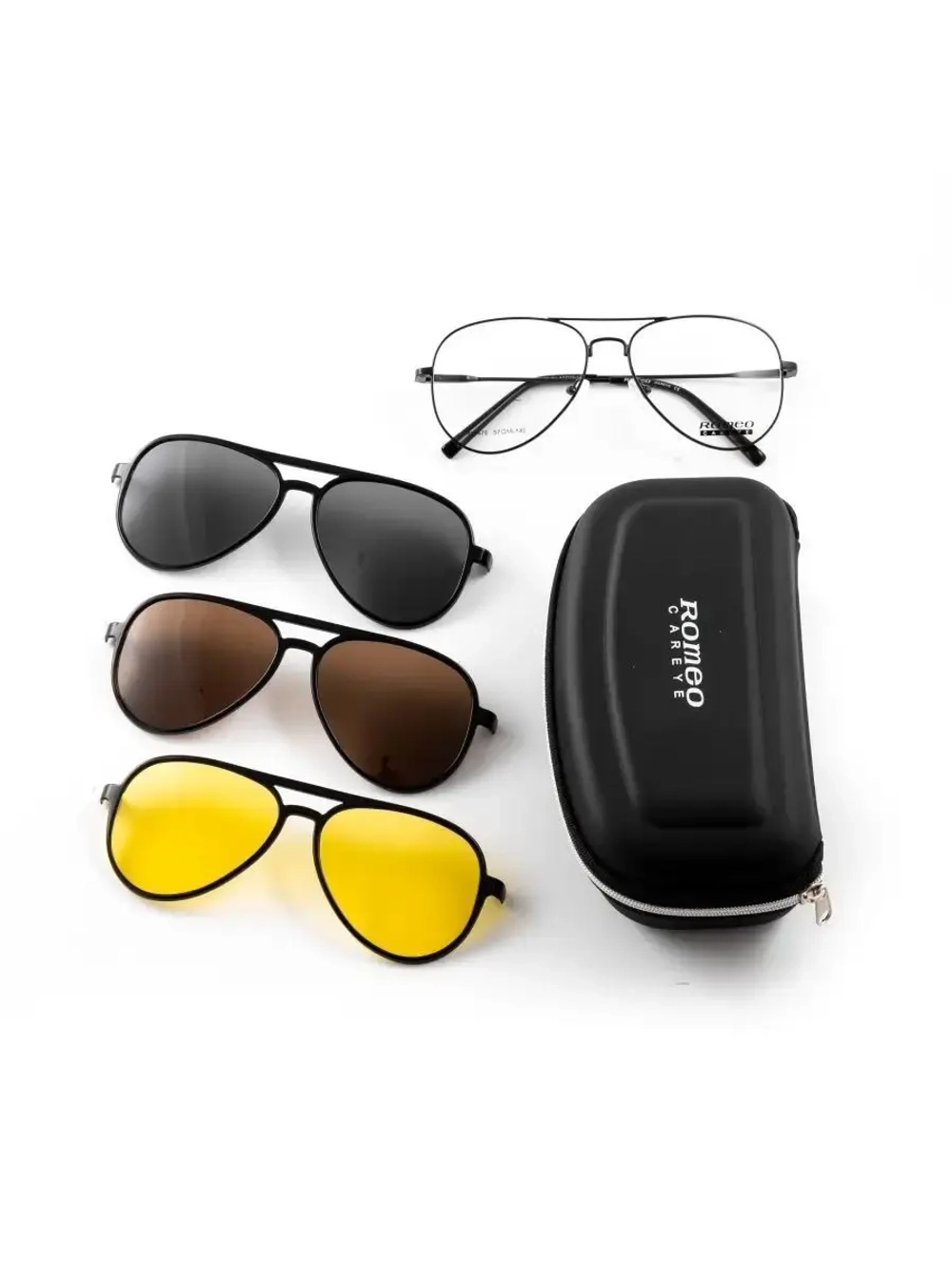 Модная оправа для очков с накладкой 4в1