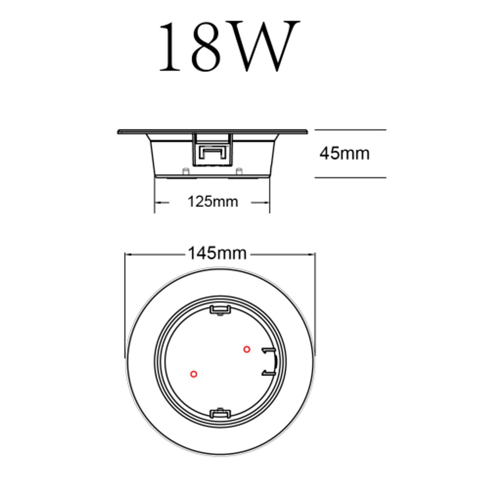Светильник светодиодный встраиваемый ЭРА LED 21-18-4K круглый 18Вт 4000К | Downlight