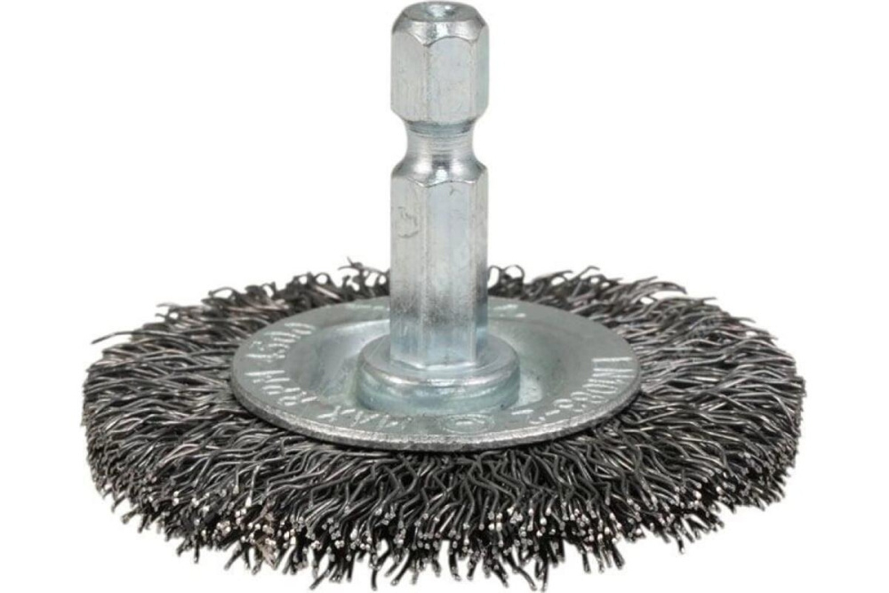 Щетка проволочная дисковая (d50 мм, толщ. проволоки 0.3 мм, гофрированная, металл, 1/4") Makita D-76473