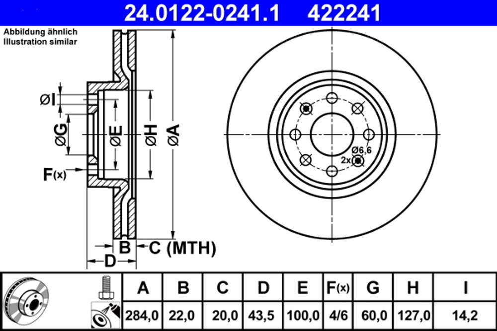 ATE - 24012202411-ATE - Brake Disc
