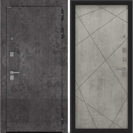 Входная металлическая дверь Бункер BN-08 Марморино темный / ФЛ-219 бетон светлый