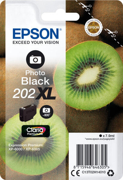 Epson Kiwi 202XL Подлинный Фото черный 1 шт C13T02H14020