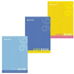 Тетрадь А4 96л. клетка "Один цвет" скоба, обложка картон, в ассортименте (BRAUBERG)