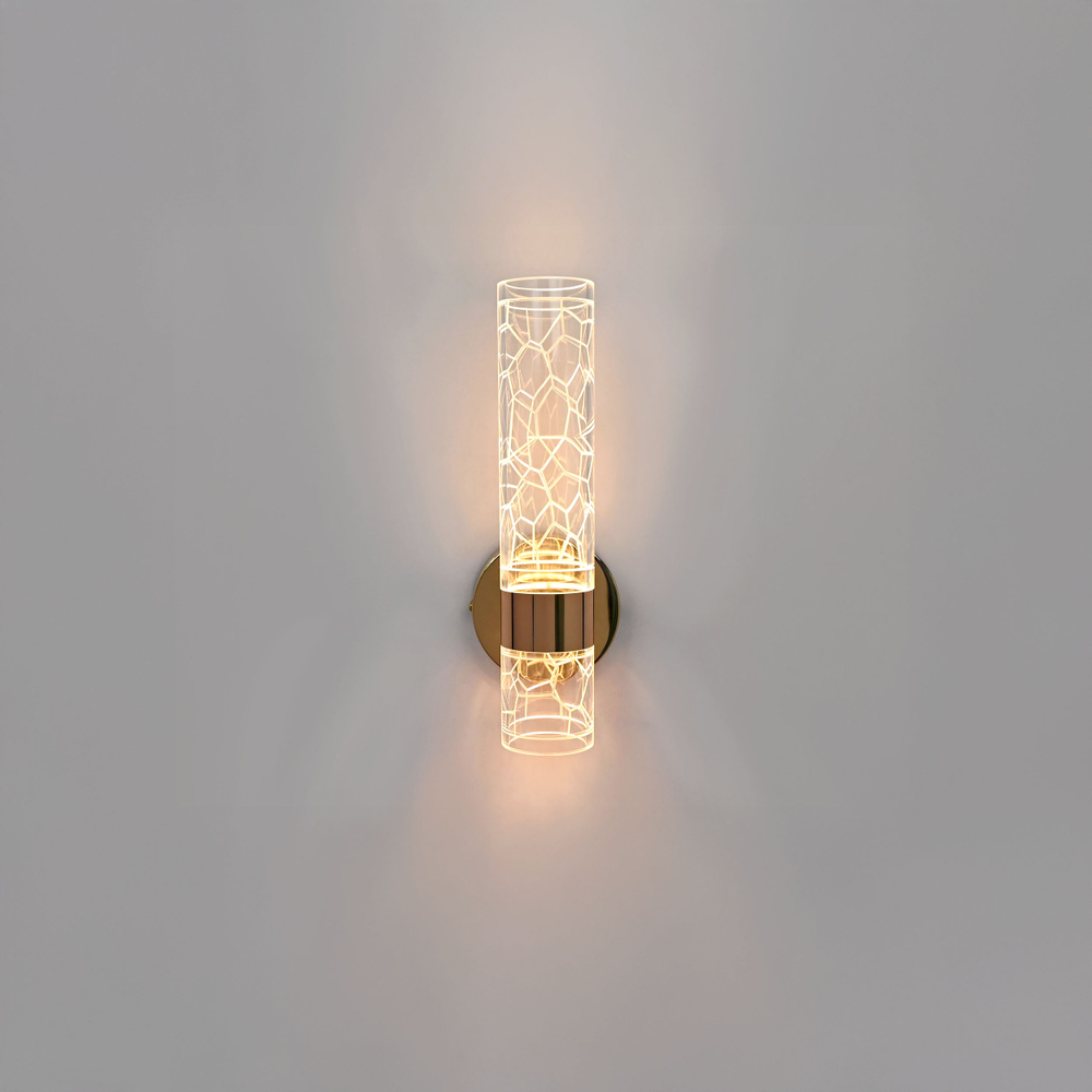 737662 Бра ACRILE 8W LED 560LM G ЗОЛОТО/ПРОЗРАЧНЫЙ 2700/4200/6400K