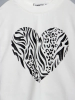 Белый лонгслив для девочки