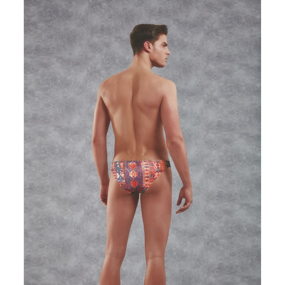 Мужские трусы слипы оранжевые с принтом "ковер" Doreanse 1403