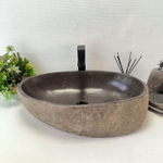 Раковина из речного камня RS-63545 (63*37*16) 0124