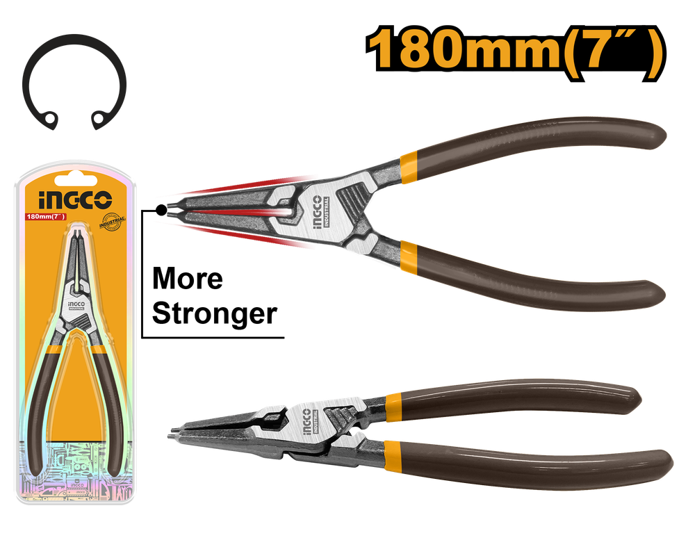 Съемник стопорных колец прямой INGCO HCCP261803 INDUSTRIAL 180 мм