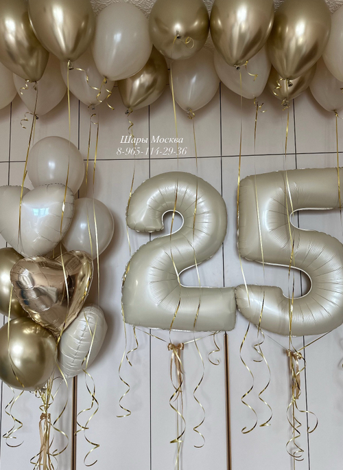 Нежный кремовый набор воздушных шаров