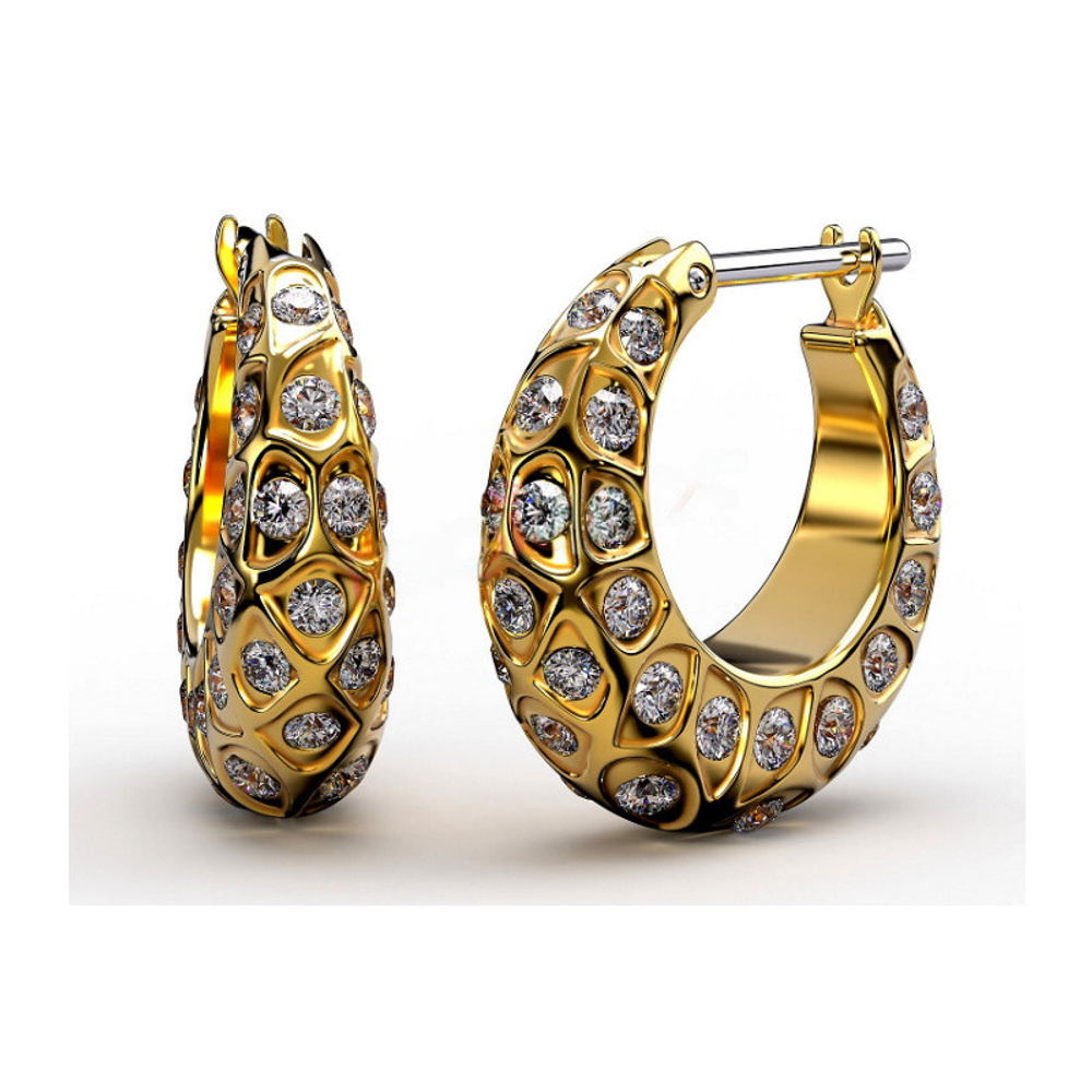 Серьги из медицинской стали Peony Golden Biojoux BJT290