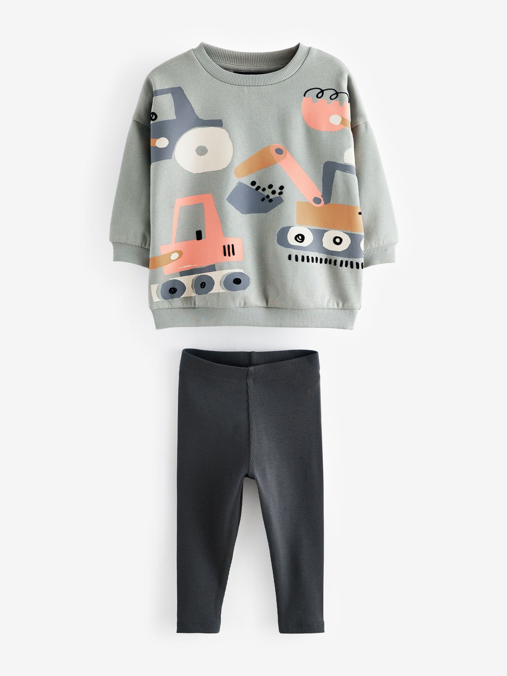 Толстовка и легинсы в комплекте для мальчика Next B63-738, Серый