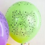 Шар (12"/30 см) С Днем Рождения! (модный паттерн), Ассорти, пастель, 5 ст 25 шт.