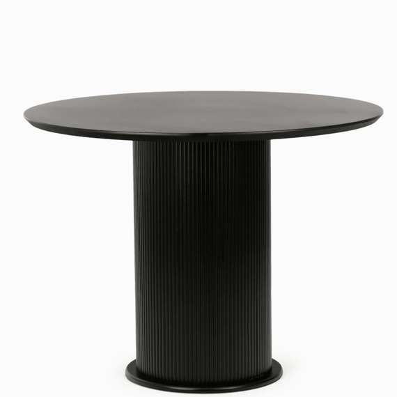 Обеденный стол Iona Ø100 см, черный меламин