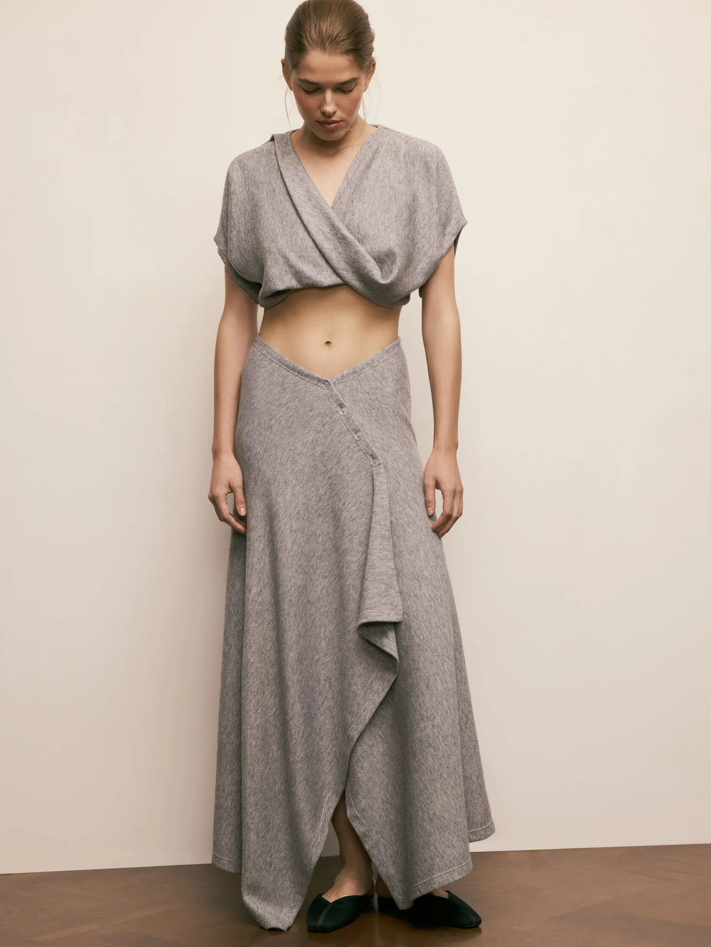 Юбка «Asymmetry» серый