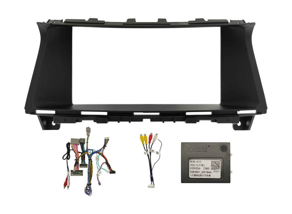Переходная рамка магнитолы HONDA ACCORD (USA) 2008-2012 9 дюймов (взамен БК, авто без DVD, комплект с проводами)
