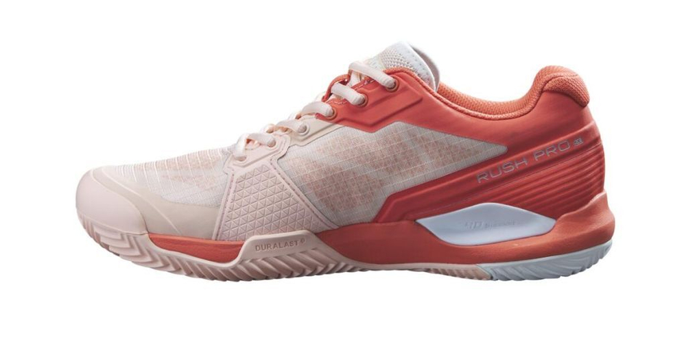 Женские Кроссовки теннисные Wilson Rush Pro 3.5 Clay W - tropical peach/hot coral/wht