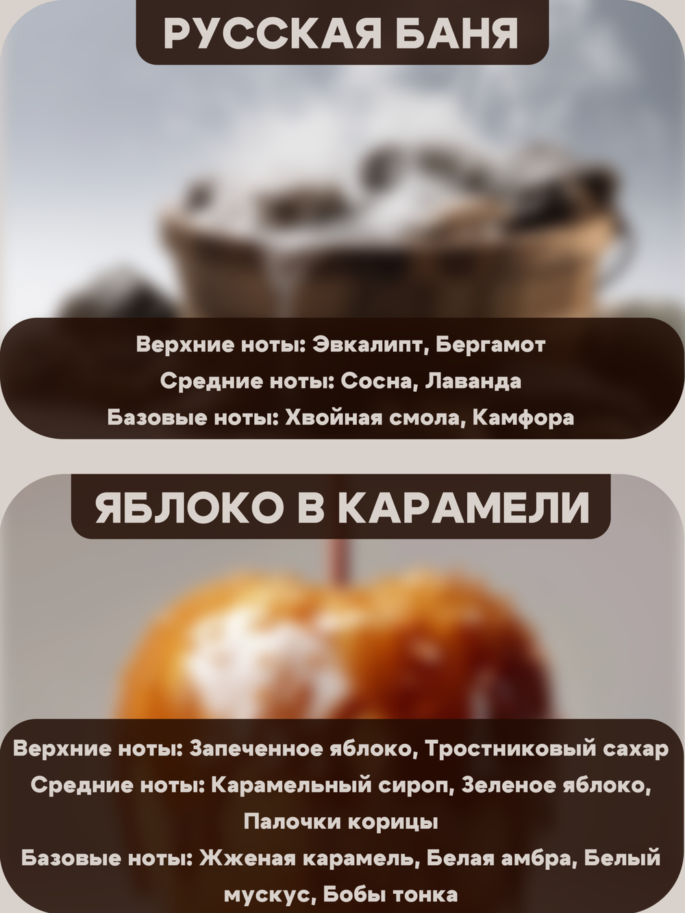 Подарочный набор для создания 2 аромасвечей (русская баня, яблоко в карамели)