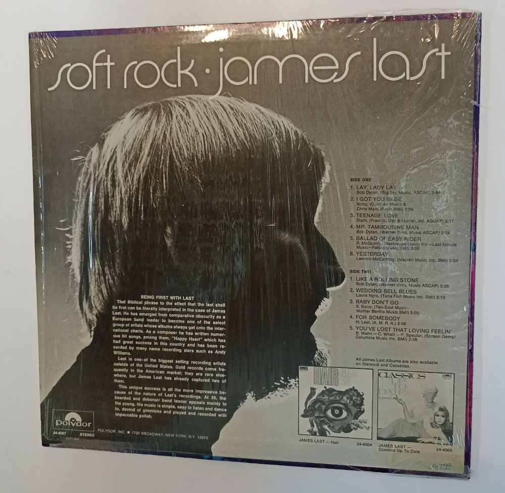 Винтажная виниловая пластинка LP James Last Soft Rock (USA 1970)