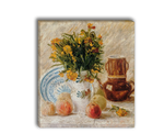 Картина для интерьера "Ваза с цветами, кофейник и фрукты", Ван Гог, печать на холсте Настене.рф