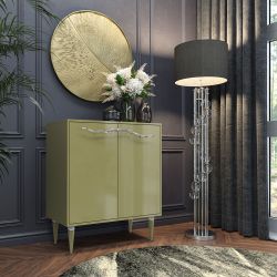 Комод Арт Колор Классик Сильвер с 2 полками Зеленая олива