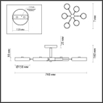 5659/99CL LN Люстра LED 108Вт 3000-6000К 220В IP20 LEDIO